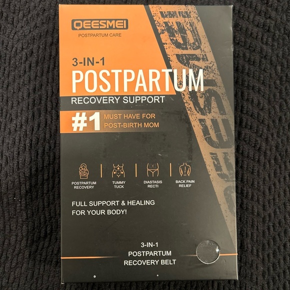 Qeesmei 3-in-1 Postpartum Recovery Belt Black Size L Adjustable - Picture 1 of 9